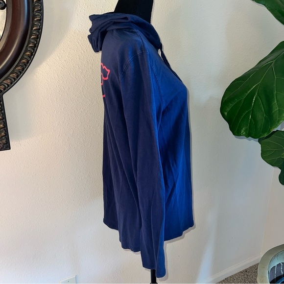 Vineyard Vines Unisex Lightweight Navy Blue Long Sleeve Hoodie Size Large - Picture 7 of 16